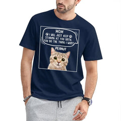 Personalized Photo T Shirt-Dog Cat Keep Staring At You - OLESA