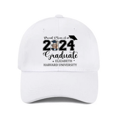 Personalized Proud Mom Dad Of A 2024 Graduate Baseball Cap - Custom Photo - OLESA