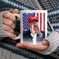 Personalized Trump Mug With America Flag - OLESA