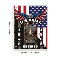 Personalized Veterans Metal Poster - Gifts for Veterans - OLESA