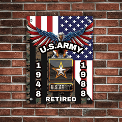 Personalized Veterans Metal Poster - Gifts for Veterans - OLESA