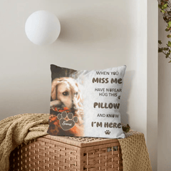 Pet Memorial Custom Photo Pillow - Personalised Pet Photos And Names Pillow - A Gift For Pet lovers,Pet Owners - OLESA