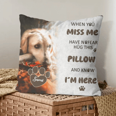 Pet Memorial Custom Photo Pillow - Personalised Pet Photos And Names Pillow - A Gift For Pet lovers,Pet Owners - OLESA