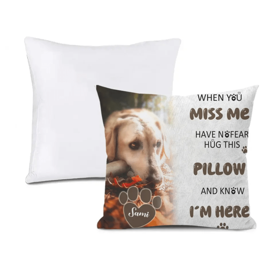 Pet Memorial Custom Photo Pillow - Personalised Pet Photos And Names Pillow - A Gift For Pet lovers,Pet Owners - OLESA