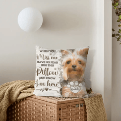 Pet Memorial Customized Pillow - Personalized Pet Photo and Name Memory Cuddle Reversible Pillow - A Gift For Pet lovers,Pet Owners - OLESA