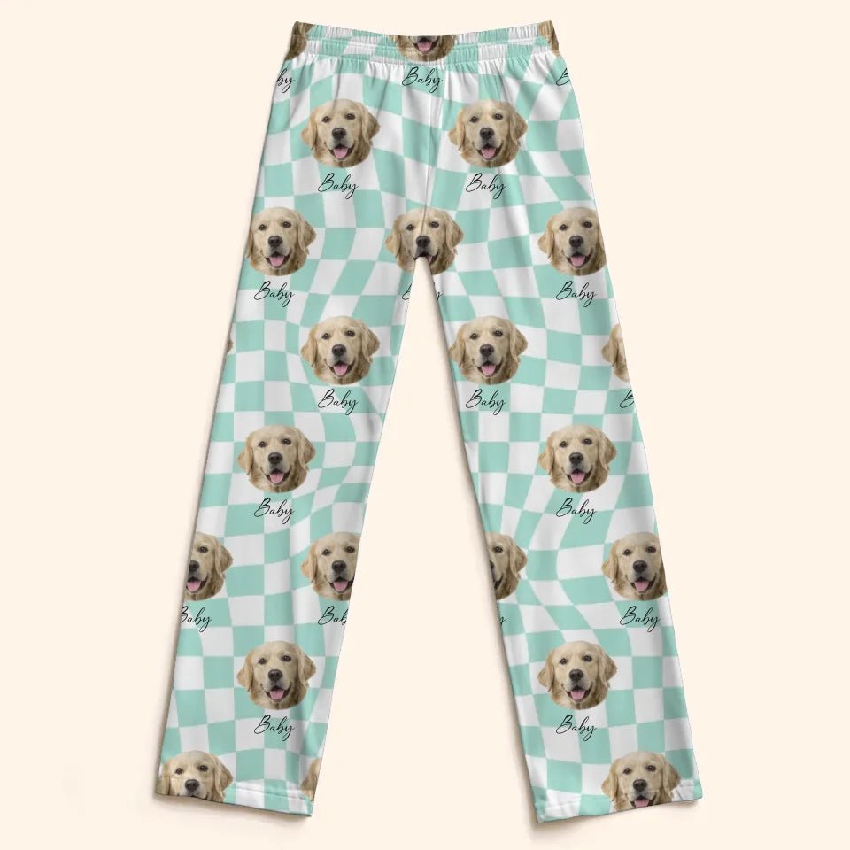 Photo Customised Clothing - Personalised Pet Photo And Name Pajama Set - A Gift For Pet Lovers,Pet Owners - OLESA