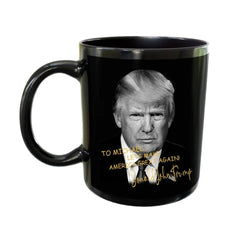 President Donald Trump Autographed Black Mug - OLESA