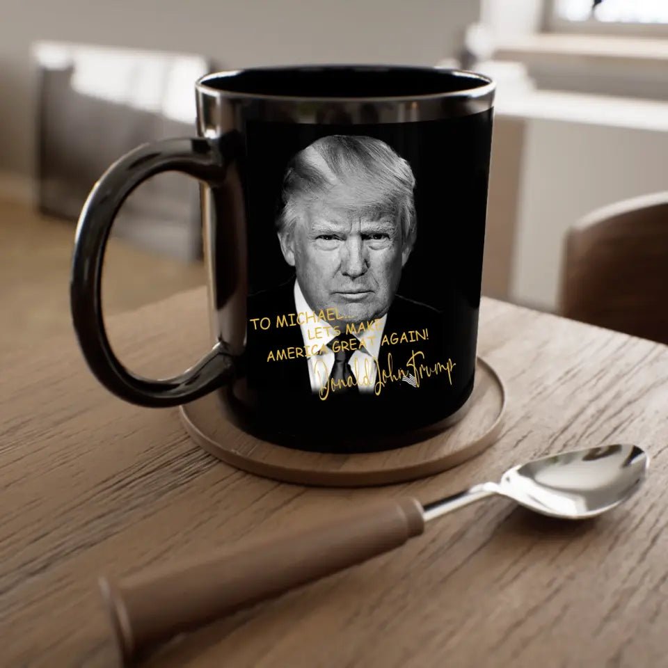 President Donald Trump Autographed Black Mug - OLESA