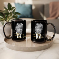 President Donald Trump Autographed Black Mug - OLESA