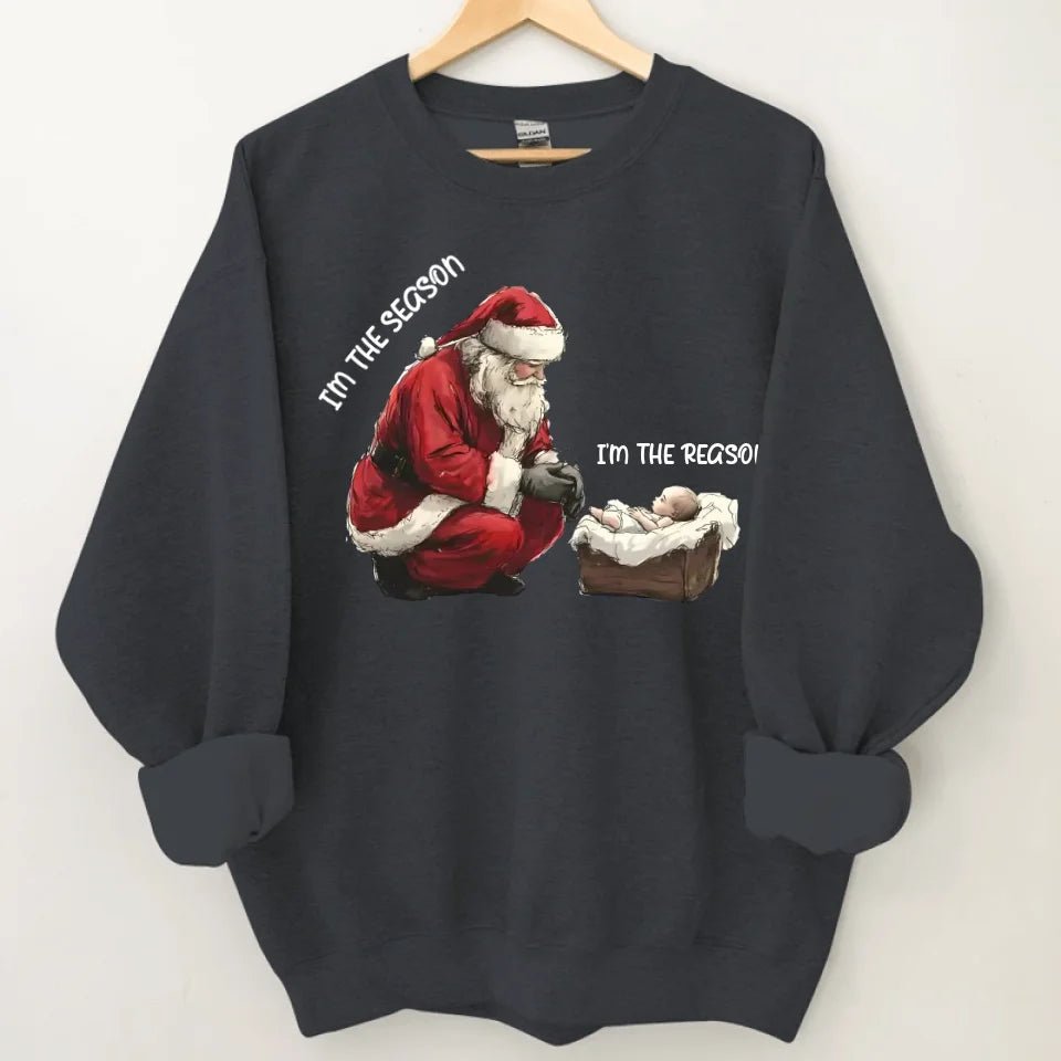 Santa & Little Baby Patterns Custom Clothing - Personalized Name Christmas Sweatshirt - Christmas Gift For Friend,Family - OLESA