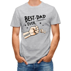 The Best Dad Ever - Family Personalized Custom Unisex T-shirt - Father's Day, Birthday Gift For Dad - OLESA