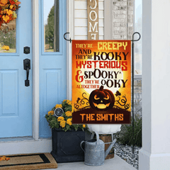 There're Creepy And There're Kooky - Personalized Funny Cat Flag, Halloween Ideas. - OLESA