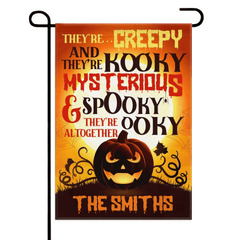 There're Creepy And There're Kooky - Personalized Funny Cat Flag, Halloween Ideas. - OLESA