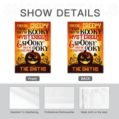 There're Creepy And There're Kooky - Personalized Funny Cat Flag, Halloween Ideas. - OLESA