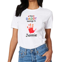 This Grandpa Daddy Belongs To - Gift For Dad, Father, Grandfather - Personalized T Shirt - OLESA