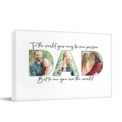 Upload Photo ，Happy Father's Day, Family Picture Canvas Wall Art - OLESA