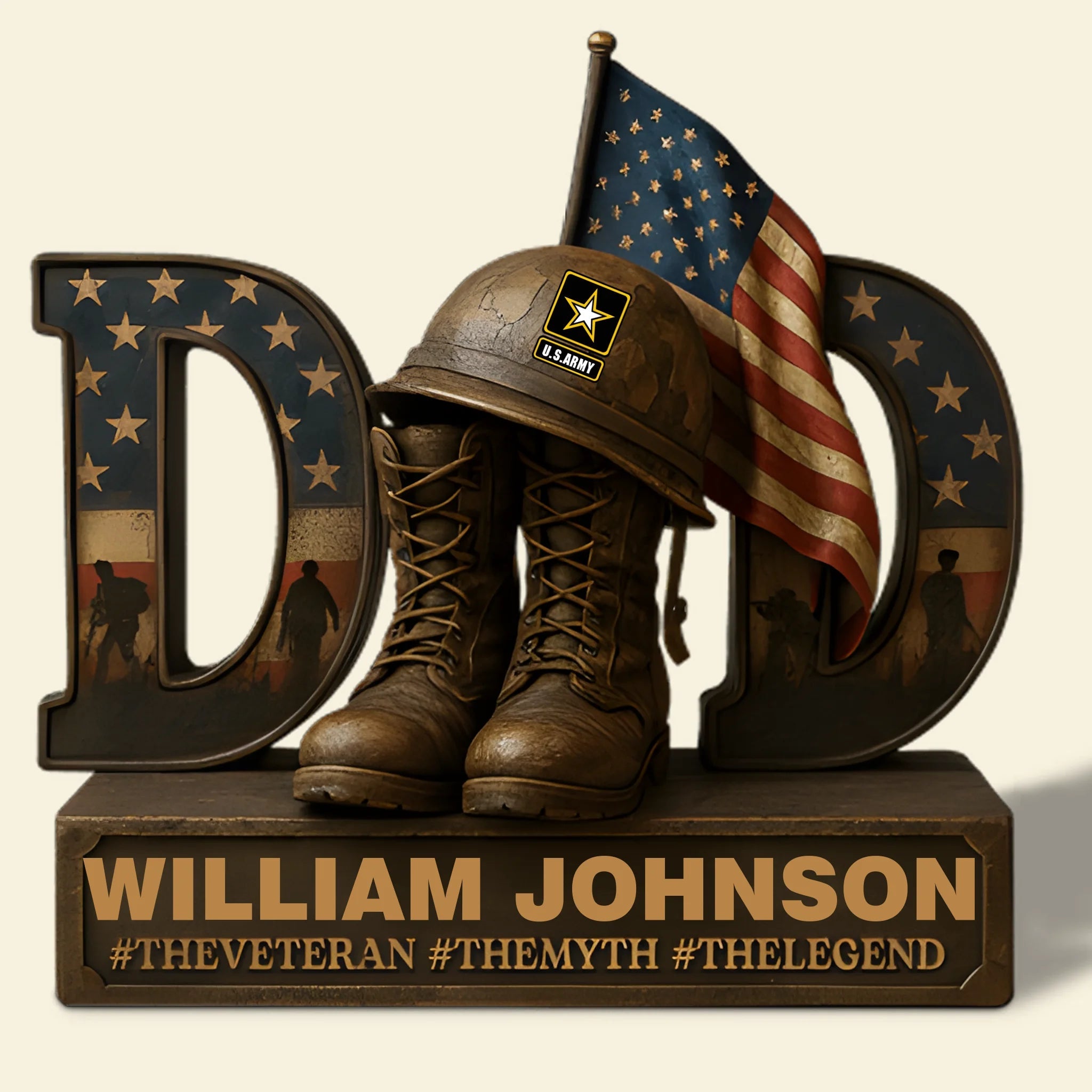 Veteran Dad Acrylic Plaque Personalized Gifts For Dad - OLESA