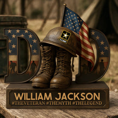 Veteran Dad Acrylic Plaque Personalized Gifts For Dad - OLESA