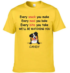 We'll Be Watching You - Personalised Dog Graphic T-Shirt - A Gift for Dog Lovers,Owners - OLESA