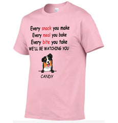 We'll Be Watching You - Personalised Dog Graphic T-Shirt - A Gift for Dog Lovers,Owners - OLESA