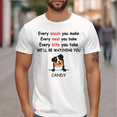 We'll Be Watching You - Personalised Dog Graphic T-Shirt - A Gift for Dog Lovers,Owners - OLESA