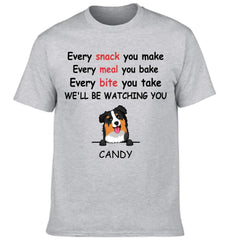 We'll Be Watching You - Personalised Dog Graphic T-Shirt - A Gift for Dog Lovers,Owners - OLESA