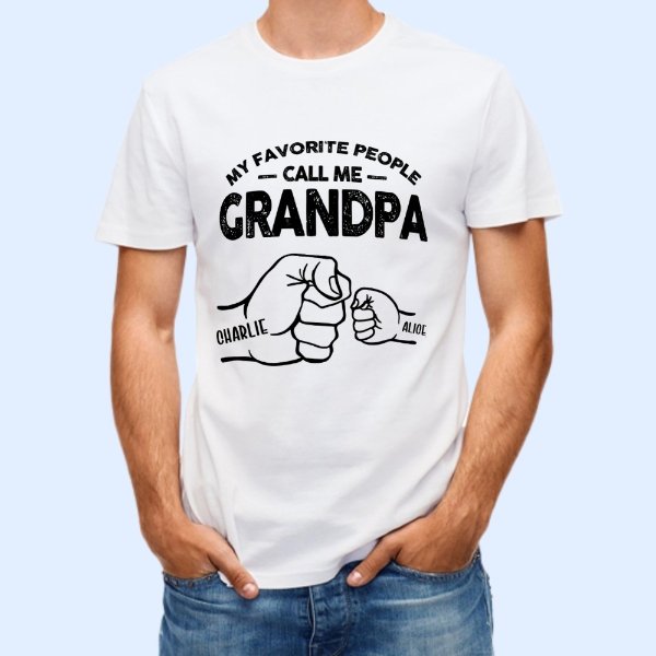 A Great Grandpa's Full Of Strength - Family Personalized Custom Unisex T-shirt - Father's Day, Birthday Gift For Grandpa - OLESA