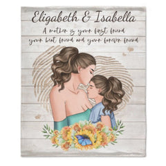 A Mother Is Your Forever Friend - Mom To Daughter, Personalized Blanket - ARNOVIC