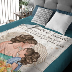 A Mother Is Your Forever Friend - Mom To Daughter, Personalized Blanket - ARNOVIC