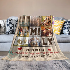 A Whole Lot Of Love - Personalized Blanket - Gift For Dad, Mom, Family Members - From Son, Daughter, Husband, Wife - OLESA