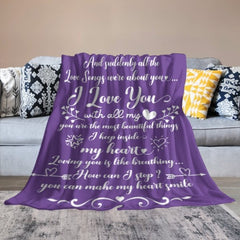 And Suddenly All The Love Songs Were About You - Couple Blanket - New Arrival, Christmas Gift For Husband Wife, Anniversary - ARNOVIC