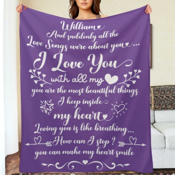 And Suddenly All The Love Songs Were About You - Couple Blanket - New Arrival, Christmas Gift For Husband Wife, Anniversary - ARNOVIC