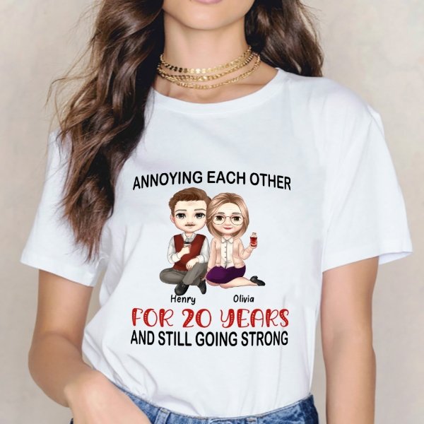 Annoying Each Other For Years And Still Going Strong - Personalized Shirt - Birthday, Anniversary & Valentine Gift For Couple, Husband, Wife, Lover - OLESA