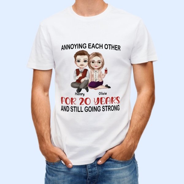 Annoying Each Other For Years And Still Going Strong - Personalized Shirt - Birthday, Anniversary & Valentine Gift For Couple, Husband, Wife, Lover - OLESA