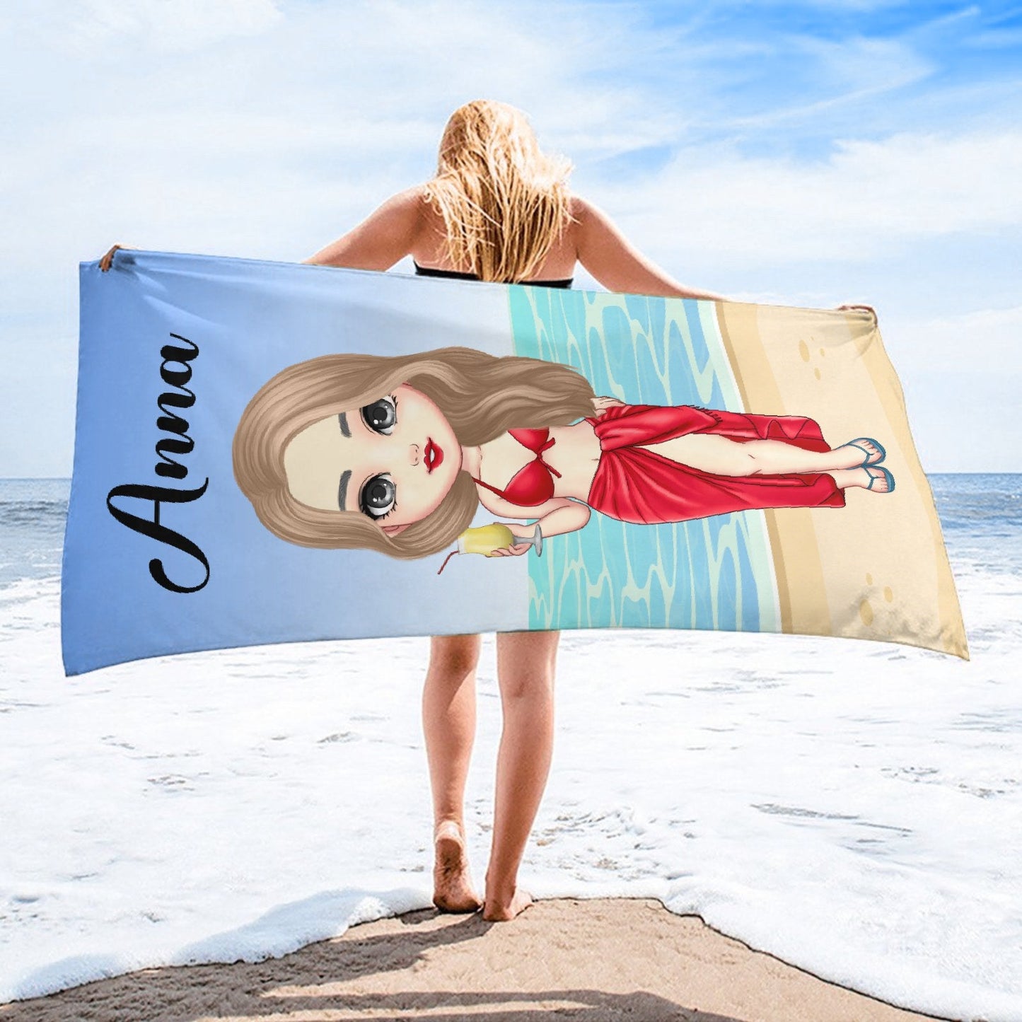 At The Beach Pool Party - Personalized Beach Custom Beach Towel - Gifts for Friends - ARNOVIC