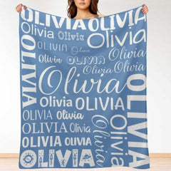 Baby Boy Girl Adult Unisex Personalized Name Blanket - OLESA