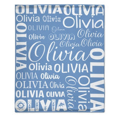 Baby Boy Girl Adult Unisex Personalized Name Blanket - OLESA