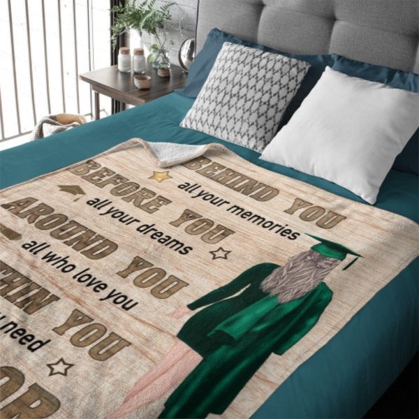 Before You, All Your Dreams - Personalized Blanket - Graduation Gift - ARNOVIC