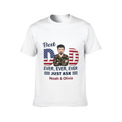 Best Dad Ever 4th Of July Independence Day Personalized Shirt - OLESA