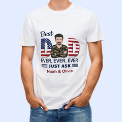 Best Dad Ever 4th Of July Independence Day Personalized Shirt - OLESA