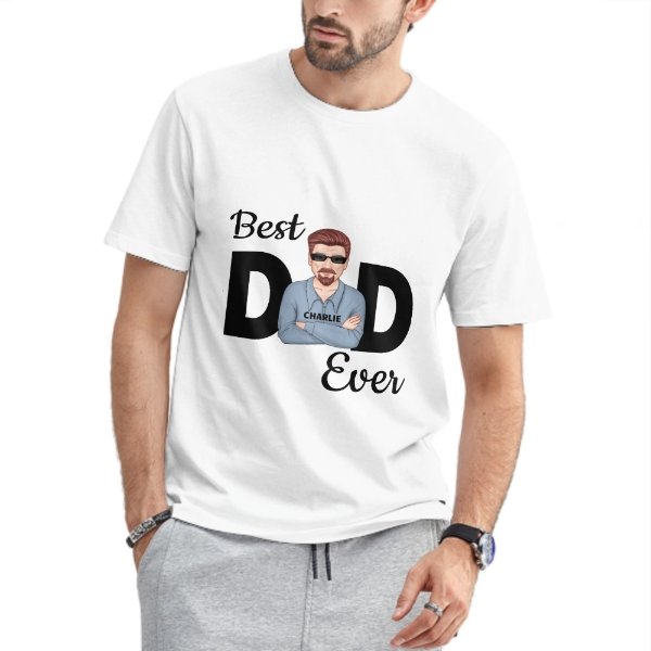 Best Dad Ever Young Man Personalized Shirt - OLESA