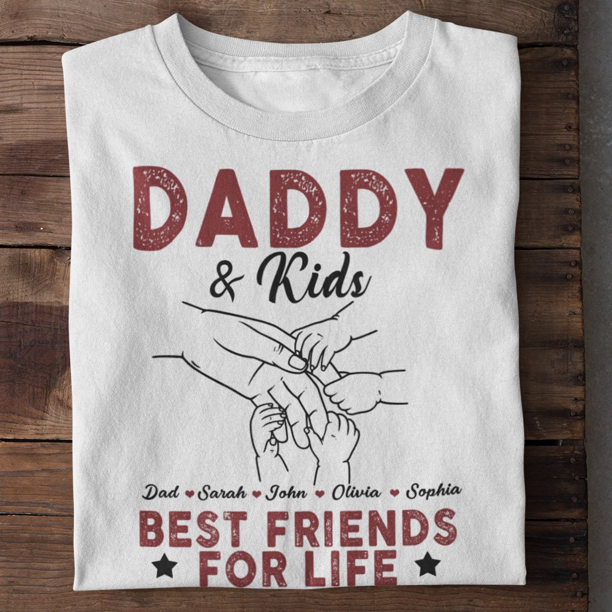 Best Friends For Life - Family Personalized Custom Unisex T-shirt - Father's Day, Birthday Gift For Dad - OLESA