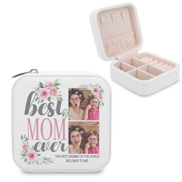 Best Mom Ever Custom Photo Jewelry Box - OLESA