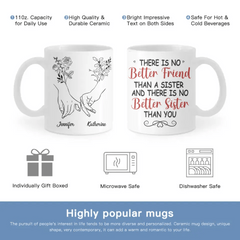 Bestie BFF Personalized Custom Mug - There Is No Better Sister Than You - OLESA