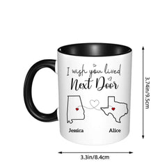 Bestie Personalized Custom Accent Mug - Gift For Best Friends, BFF, Sisters - OLESA