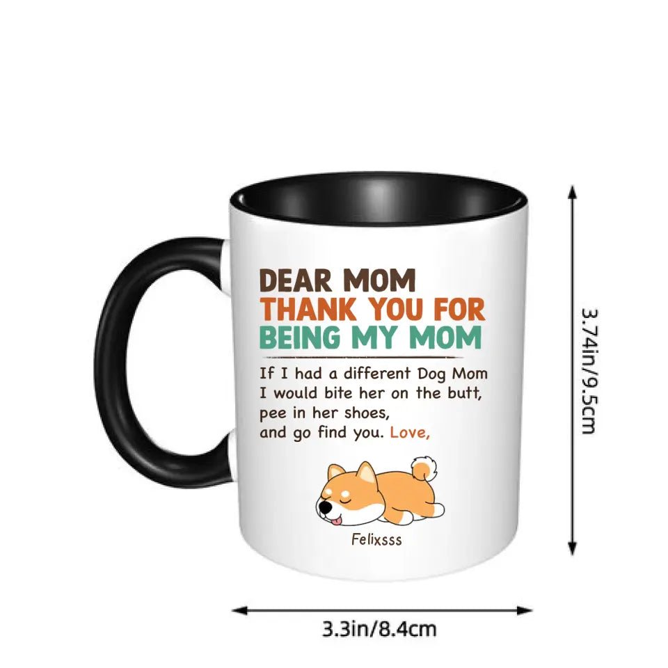 Bite On Butt, Personalized Custom Photo Ceramic Mug- Gift For Dog Lovers - OLESA