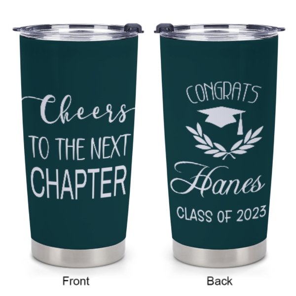 Cheers to the Next Chapter Custom Graduation Tumblers Class of 2023 - Graduation Gift - ARNOVIC