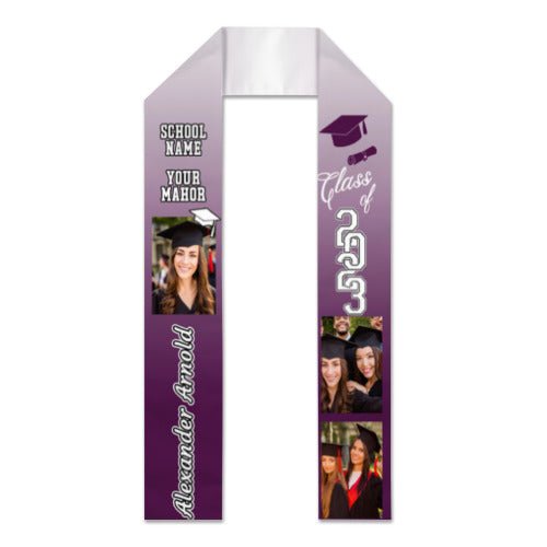 Class of 2023 Best Gift For Graduation's Day - Upload Image - Personalized Graduation Stole - ARNOVIC