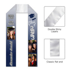 Class of 2023 Best Gift For Graduation's Day - Upload Image - Personalized Graduation Stole - ARNOVIC