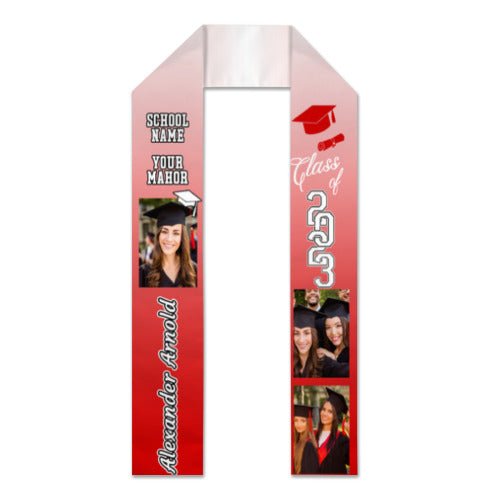 Class of 2023 Best Gift For Graduation's Day - Upload Image - Personalized Graduation Stole - ARNOVIC